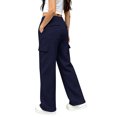 thumbnail image 6 of Glisme Little Girls Outdoor Athletic Pants Straight Leg With Pockets And Drawstring Autumn Casual Girls Baggy Trousers, 6 of 6