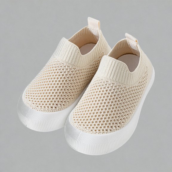 Krdevn Baby Mesh Sock Sneakers, Slip-On Breathable Soft Sole Casual Sport Shoes for Boys & Girls,Sizes 2-2.5 Years