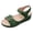 Green, variant on Rokment Womens Comfortable Wedge Dressy Sandals Ladies Fashion Casual Leather Adjustable Orthopedic Arch Support Platform Mid Heels Walking Summer Shoes Blue Size 6.5