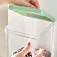 thumbnail image 6 of Clearance! Clear Rice Holder Dispenser, Large Grain Storage Container, Cylinder Household Food Dispenser Bucket Kitchen Organization for Cereal Oatmeal Coffee Bean Soybean Corn(Army Green), 6 of 9