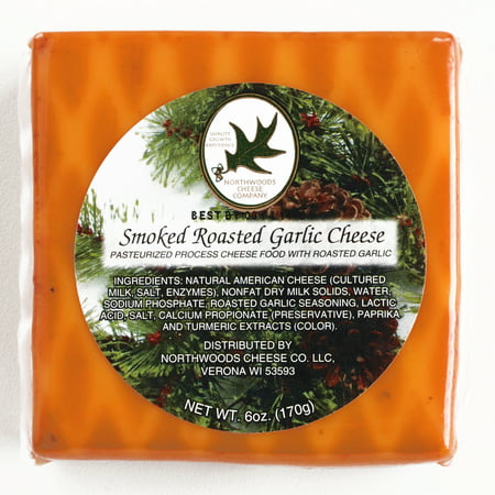 Northwoods Smoked Roasted Garlic Cheese  6 oz each (1 Item Per Order, not per