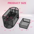 thumbnail image 5 of PHANCIR Mesh Desk Organizer, Black Pen Holder with 8 Compartments & 1 Drawer Stationery Supplies Organizers  for Office, Home,, 5 of 7