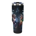 thumbnail image 2 of Anime Demon Slayer Car Cup Tumbler with Handle & Straw 40Oz Cupholder Water Bottle Insulated Stainless Steel Cup, 2 of 8