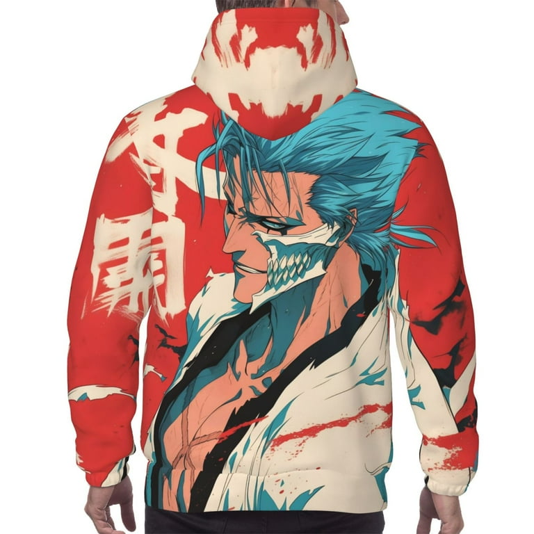 Bleach Grimmjow Mens Hoodie Fleece Hoodie Anime Oversize Hooded