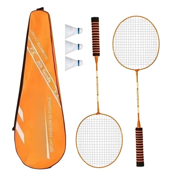 1Pair Shuttlecocks Racquet Professional Double Badminton Racquet for 2 Players