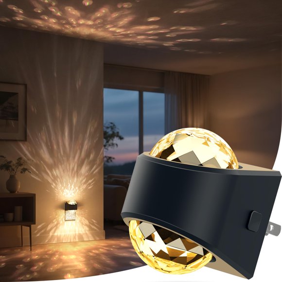 Proyector LED Briignite con luz nocturna, enchufable desde el anochecer hasta el amanecer