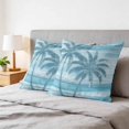 thumbnail image 6 of Pillow Covers 18x18 Set of 2, Blue Coastal Tree Square Throw Pillow Covers for Couch/Sofa/Living Room, Vintage Palm Tree Summer Tropical Botanical Decorative Soft Pillowcases for Couch Throw Pillows, 6 of 9