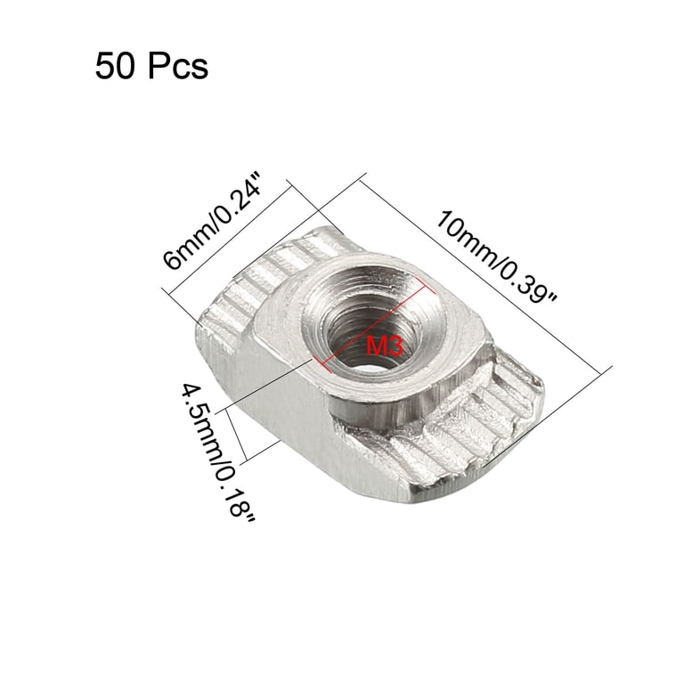 2020 Series T Sliding Nut SQXBK 100PCS M4 Thread Slide in T 2020 Series T Sliding Nut SQXBK 100PCS M4 Thread Slide in T