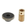 thumbnail image 6 of 0.5 Modulus Steel Worm Gear Wheel + Brass Gear Shaft Set Golden, Hole 6mm, 6 of 6