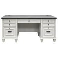 thumbnail image 5 of Martin Furniture Hartford White Wood Double Pedestal Desk Executive Desk, 5 of 5
