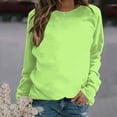 thumbnail image 2 of fatyb Sweatshirts for Women Crew Neck Casual Tops Long Sleeve Solid Color Womens Loose Pullover Shirts, 2 of 5