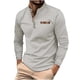 thumbnail image 2 of Blusa y camisa de cuello alto de manga larga para hombre, moda versátil, bloque de color, botones, blusa de cuello alto de manga larga, abrigo de poliéster para hombre, 2 of 4