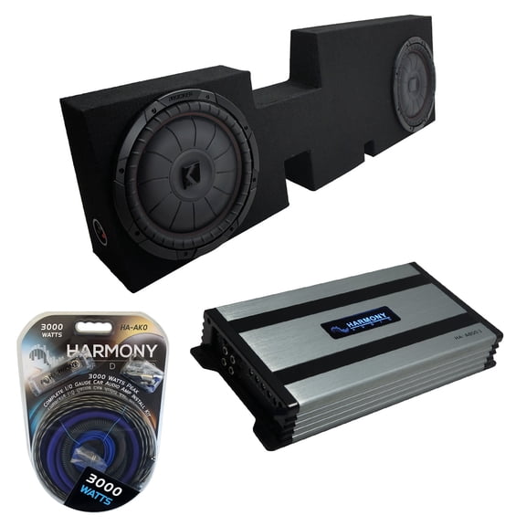 17-25 Ford F-250 Supercrew Truck Dual 12" Kicker 43CVT124 Sub Box HA-A800.1 Amp
