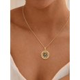 thumbnail image 4 of TANGPOET Tahitian Black Pearl Compass Valentines Necklace For Women,14K Gold Plated 925 Silver Saltwater Pearl Jewelry,Anniversary Birthday Gifts for Her Wife Mom Daughter Friend Grandma, 4 of 5
