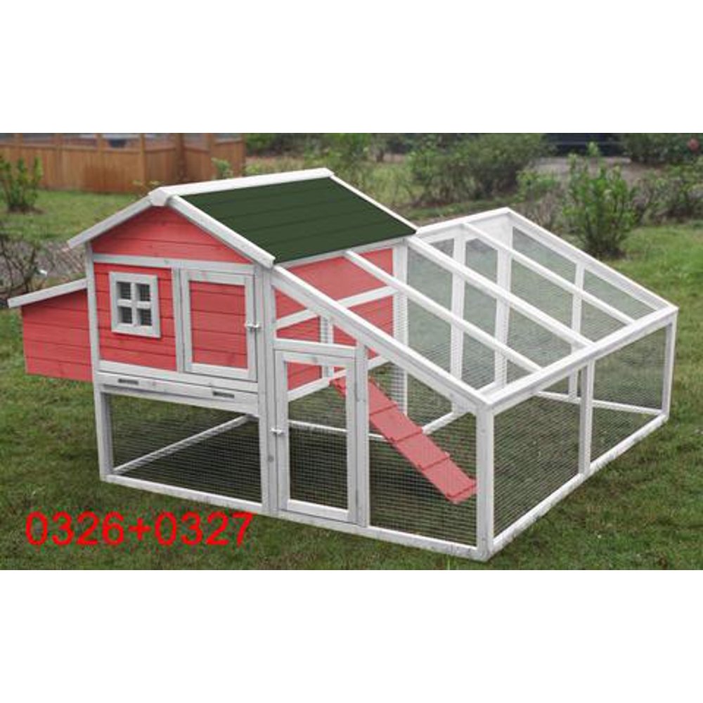 Lovupet 70'' Wooden Chicken Coop Hen House Rabbit Hutch Big Backyard