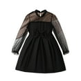 thumbnail image 2 of Tdoqot Little Girls Dresses- Casual Dress Crew Neck Long Sleeve Cotton Kids Spring Clothes Black Size 9T, 2 of 6