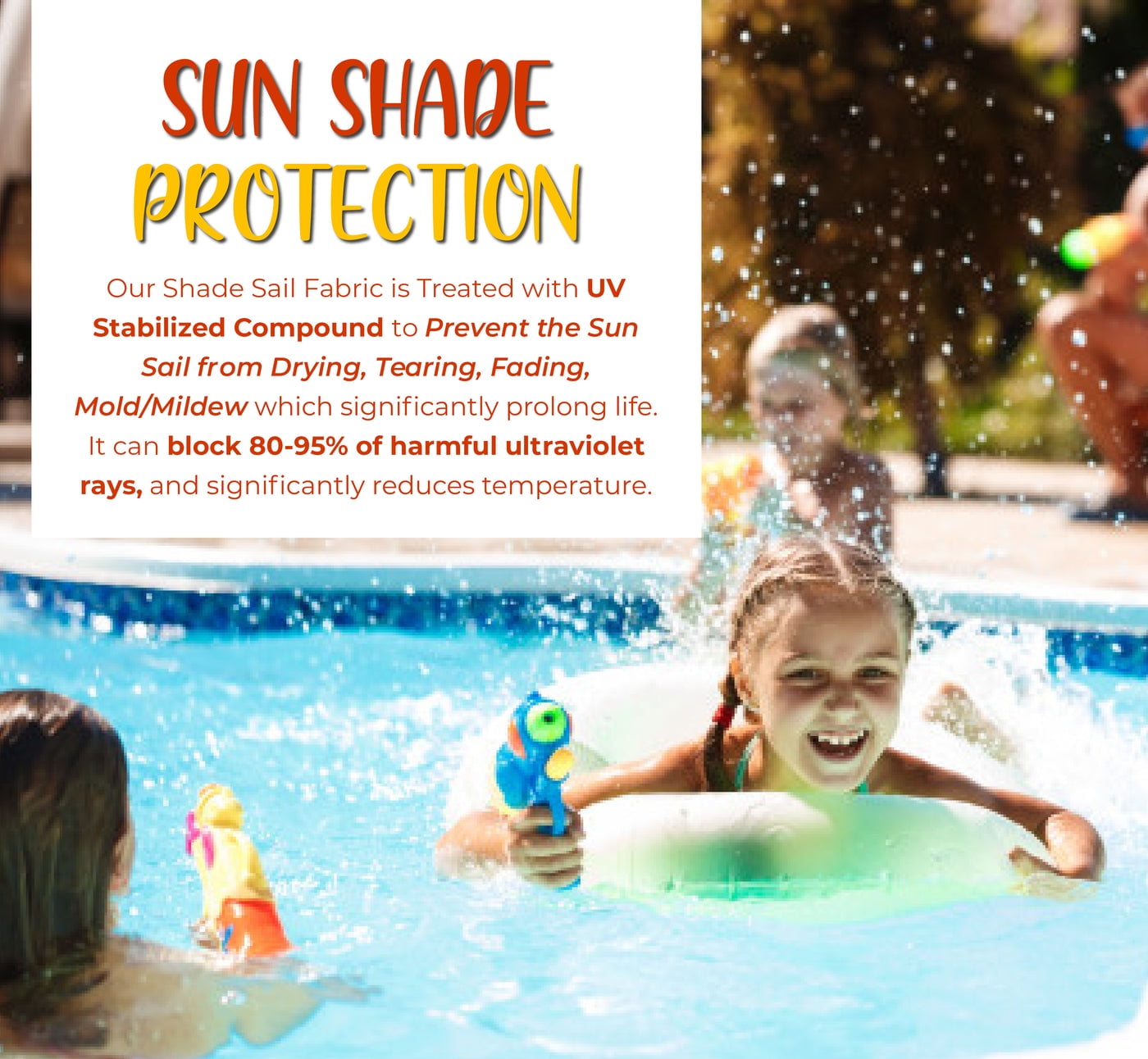 Backyard Expressions 10' x 10' x 10' Sun Shade Sail for Patio Available in a Variety of Colors