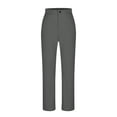 thumbnail image 4 of Miluxas Dress Pants Women Work Business Pants Tummy Control office Straight Leg Trousers High Waisted Ladies Slacks Gray, 4 of 5