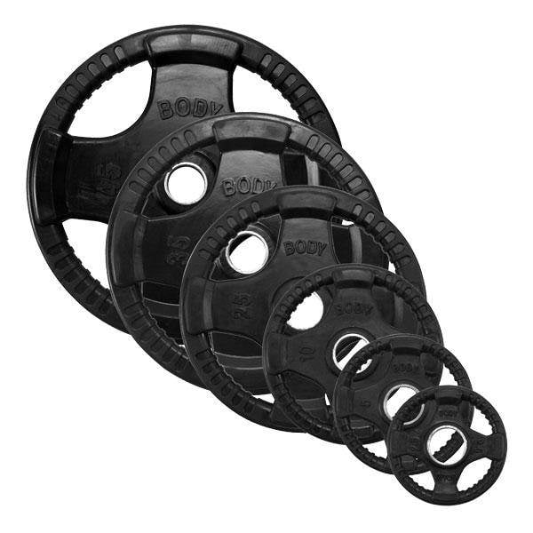 Rubber Quad-Grip Olympic Plate Set (255 Lbs.) - 455lbs