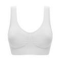 thumbnail image 5 of Lorddream Women Pure Color Plus Size Sports Bra Full Bra Cup Tops,3Pack/S-6XL, 5 of 8