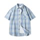 thumbnail image 5 of Blusa de Solapa de los Hombres, de Regreso Al Estilo de los Antiguos Abrigo de Manga Larga con Bolsillos de Botón para el Otoño Y el Uso Diario, Cárdigan de Poliéster Suave, 5 of 8