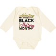 thumbnail image 3 of Inktastic Celebrating My First Black History Month for Kids Boys or Girls Long Sleeve Baby Bodysuit, 3 of 5