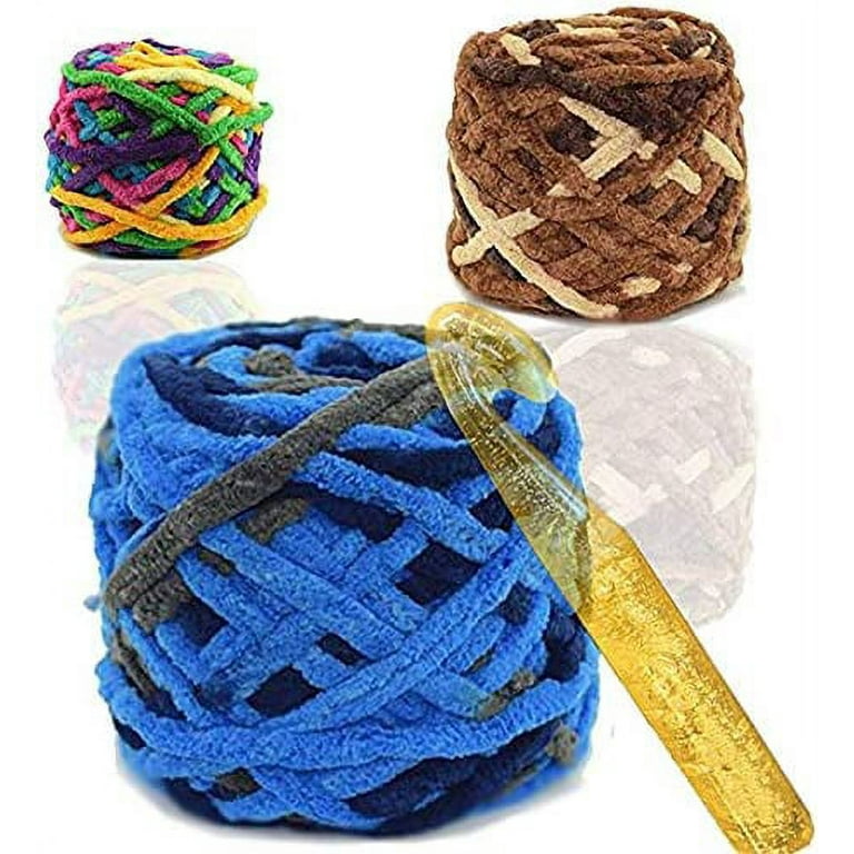 Octpeak 3pcs Wood Crochet Hooks 15mm 20mm 25mm Large Crochet Hook  Handcrafted Knitting For Yarn Knitting Crochet