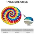 thumbnail image 6 of Colorful Tie Dye Mandala Pattern Round Fitted Tablecloth with Elastic Edge,Dining Table Cover Waterproof,Outdoor Round Tablecloth for Camping,Dining,Indoor and Outdoor, 6 of 7
