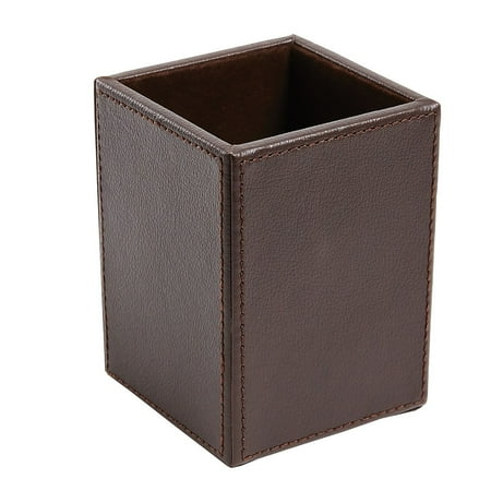 Crocodile Leather Pencil Cup - Staples Pencil Cup Faux Leather Brown 2741549