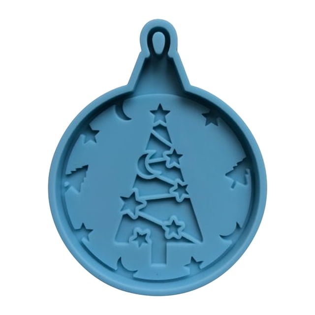 Agiferg Ornements de Noël Moules Pendentifs Ronds pour Résine Époxy Bricolage Bijoux Porte-Clés