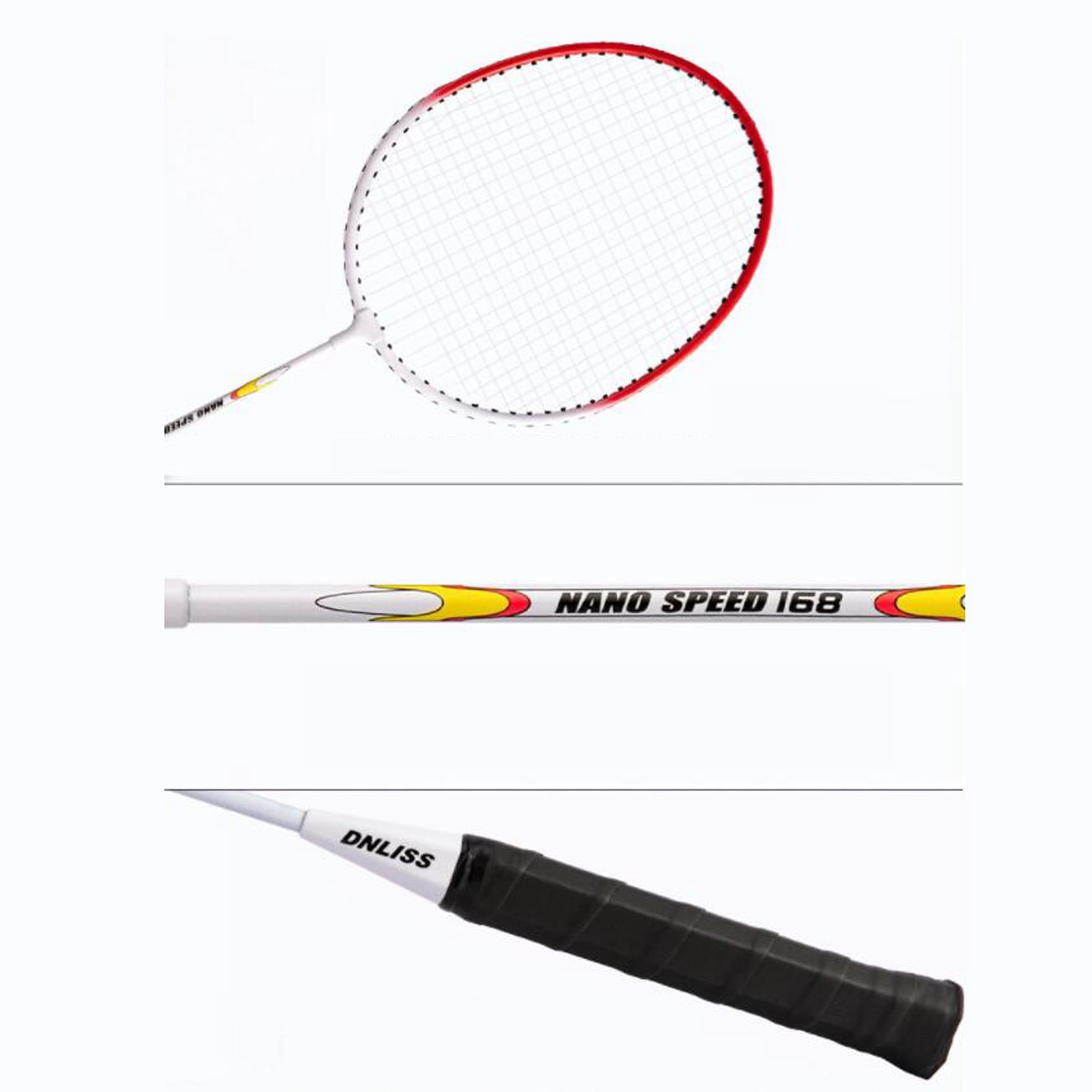 DimyFew 2x Badminton Racket Set Durable Badminton Equipment Badminton Racquet for Adults Without Bag