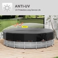thumbnail image 5 of SHELTUSE 20Ft Round Pool Cover with Steel Rope Increase Stability, 420D Heavy Duty Swimming Pool Cover for Above Ground Pools PU Tarp Snug Fit for UV Protected, Weather Protection, 5 of 7
