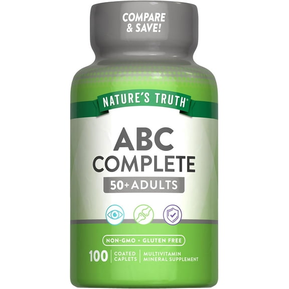 Multivitamin For Men and Women | 50 Plus | 100 Caplets | by Nature's Truth