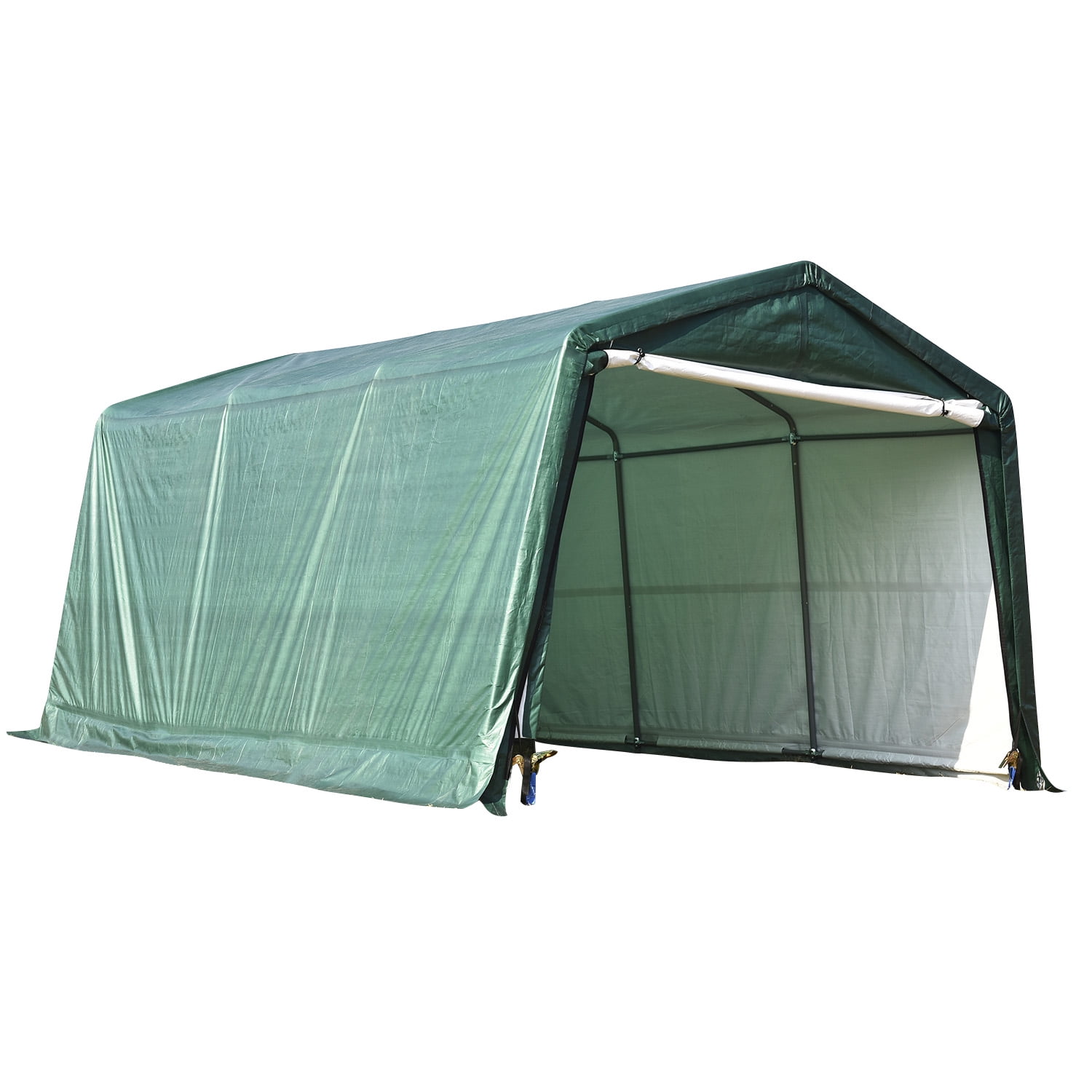 10x15 FT Canopy Carport Tent Car Shed ShelterLogic Outdoor Storage Sun Proof Top 