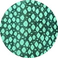thumbnail image 1 of Ahgly Company Indoor Round Abstract Turquoise Blue Modern Area Rugs, 7' Round, 1 of 4