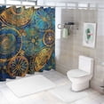 thumbnail image 7 of Orinice Android Jones Bathroom Decor Set Colorful Luxurious Graphic Print Polyester Fabric Fashion Shower Curtain Set with Hooks 60x72, 7 of 7