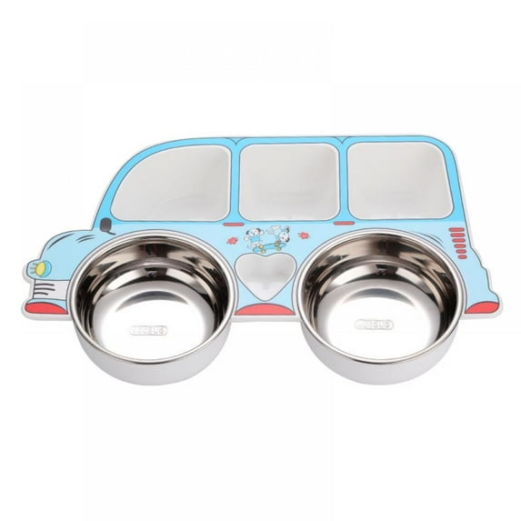 Baby Plate for Toddlers - Self Feeding Training Divided Plate Dish and Bowl for Baby, Fits for Most Highchairs Trays, BPA Free Microwave Dishwasher Safe