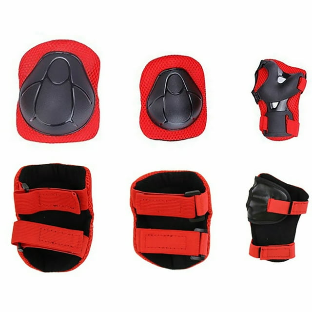 Bangcool 6PCS Kids Protective Gear Set Wrist Guard Knee Pad Elbow Pad for Skateboarding