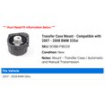 thumbnail image 2 of Transfer Case Mount - Compatible with 2007 - 2008 BMW 335xi, 2 of 2