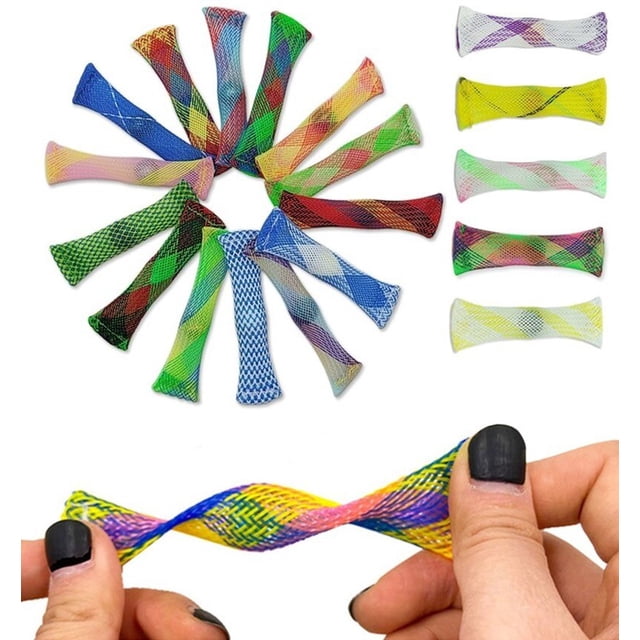 Relief Hand Fidget Toys Sensory Toys Marbles Ball Autism ADHD Anxiety Therapy Toys EDC Braided Mesh Easy Bend With Marble heqiyong toy