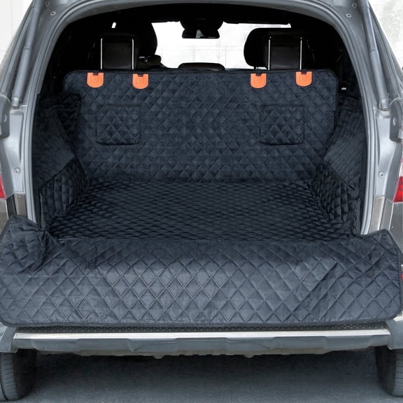 PETICON Outdoor Waterproof Dog Cargo Liner for Suvs, Scratchproof Non-Slip Pet Seat Cover with Bumper Flap, Universal Fit for Sedans and Vans