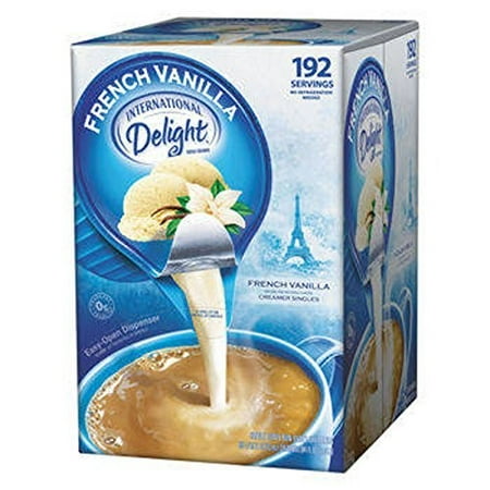 International Delight Flavored Liquid Non-Dairy Coffee Creamer, 0.44 Oz Single Serve Cups - French Vanilla, 192 Ct