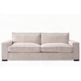 thumbnail image 3 of Modern Beige Corduroy 3-Seater Sofa with Sleek Design for Living Room, 3 of 11