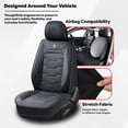 thumbnail image 5 of 2004-2020 for DODGE GRAND CARAVAN Front Car Seat Covers Premium Leather Daily Protection Tailored Fit Driving Comfort, 5 of 8