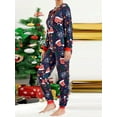 thumbnail image 5 of KelaJuan Couples Christmas Pajama Set Cute Print Hooded Zipper Rompers Loungewear Soft Sleepwear for Women Men Nightwear, 5 of 6
