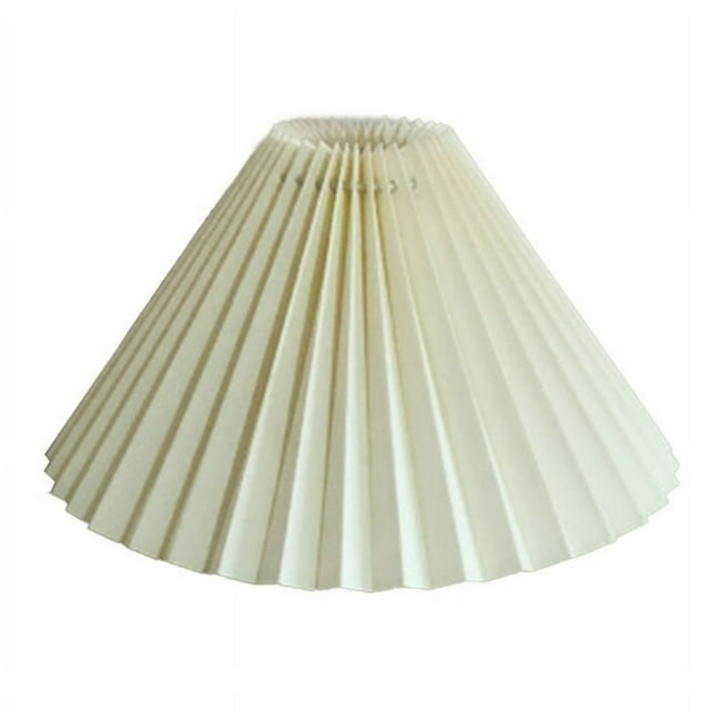 Pleated Lampshade E27 Light Cover Japanese Style Fabric Table Lamp Ceiling Decor(Khaki)