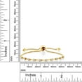 thumbnail image 3 of Gem Stone King 0.50 Ct White Created Sapphire 18K Yellow Gold Plated Silver Bracelet for Women, 3 of 3