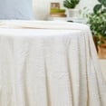 thumbnail image 5 of PiccoCasa Flannel Fleece Throw Blanket for Bed or Couch, Cream White 50" x 59", 5 of 8