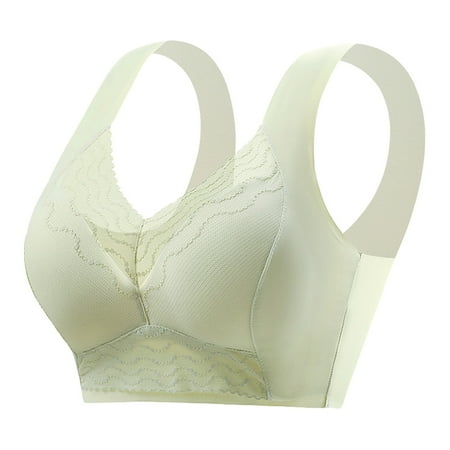 Women s Sexy Lace Bra for Women Plus Size Seamless Full Coverage Lingerie Bra Wireless Snap Closing Bra