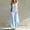 Blue, variant on Casual Summer Sleeveless Jumpsuit With V-Neck Button Front And Striped Pattern, Solid Loose Fit